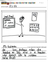 Student Drawing of Ms. Gutman